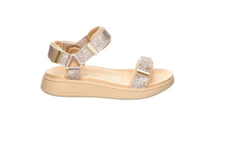 WODEN Woden Line Glitter Metallic, Glanzleder Sandale braun Sandale von WODEN
