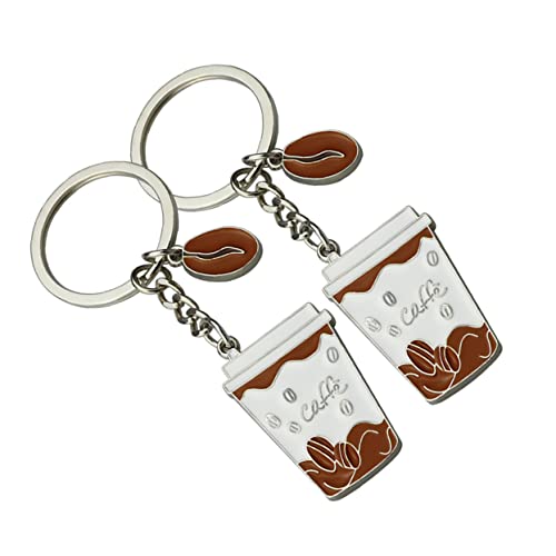 WOFASHPURET 3sets Elegante Tasse Schlüsselanhänger Metall Schlüsselanhänger Kreatives Design Für Kaffee 2 Stücke * 3 von WOFASHPURET