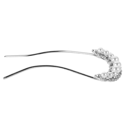 WOFASHPURET U-förmige Perlen-haargabeln Für Frauen Metall-haarnadeln Mit Perlen Und Strasssteinen Traditionelle Chinesische Haar-accessoires Für Dutts Und von WOFASHPURET