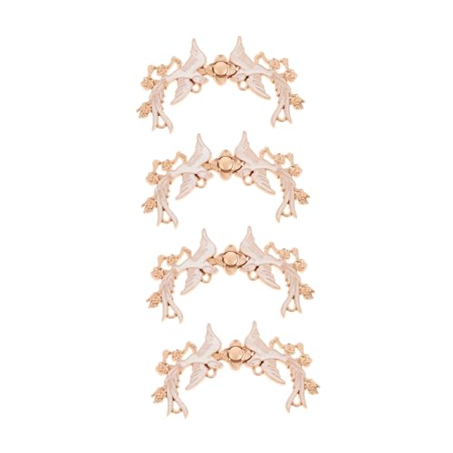 Retro Cardigan Clip Verschluss 4 Paar Chinesische Umhang Clips Glatte Textur Weiblich von WOFASHPURET