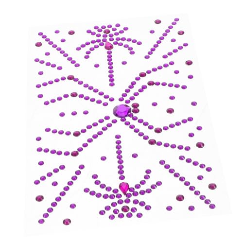 WOFASHPURET 1 Blatt Spider-Backed Little Drill gesicht aufkleber Make-up-Aufkleber Juwelen-Gesichtsaufkleber gesicht strass aufkleber Gesicht funkelt Haarschmuck Plastik Violett von WOFASHPURET