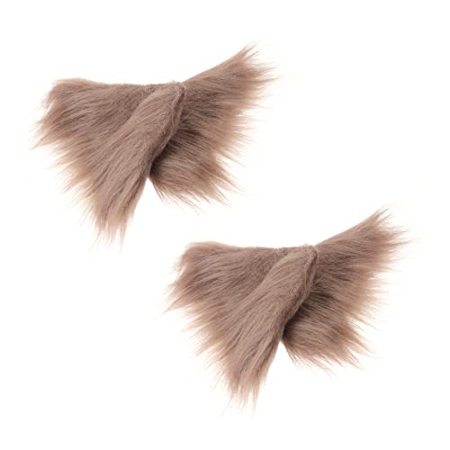 WOFASHPURET 1 Paar Ausgestopfte Tierkopfbedeckung kinder haarschmuck hair accessories for tierische Ohrenhaare Haarreifen Haarklammer Haarnadel Party-Haarschmuck Tierohr-Haarspange Stoff von WOFASHPURET