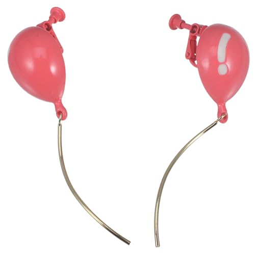 WOFASHPURET 1 Paar Ballon-ohrringe Ohrringe Für Frauen Ohrhänger Ohr Baumeln Süßer Baumeln Party Mädchenohrringe Lustiger Ohrring Legierung Rosa von WOFASHPURET
