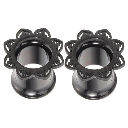 WOFASHPURET 1 Paar Blume Doppel Ohr Messgeräte Multi Outlet Extender Ohr Stretching Gauge Ring Medaillon Der Deckel Ohr Knospen Ohr Schwarz WOFASHPURET 1 Paar Blume Doppel Ohr Messgeräte Multi Outlet Extender Ohr Stretching Gauge Ring Medaillon Der Deckel Ohr Knospen Ohr Schwarz von WOFASHPURET