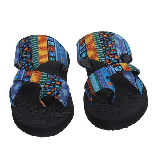 WOFASHPURET 1 Paar Ethnische Slip-on-strandsandalen Für Damen, Boho-design, Atmungsaktive Sandalen Für Marktausflüge Am Pool, Festivals (sommerferien von WOFASHPURET