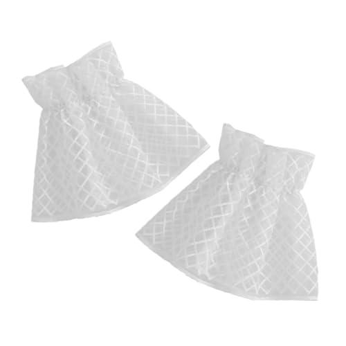 WOFASHPURET 1 Paar Fake-ärmel Aus Mesh-spitze Spitzenarmband Armband Aus Spitzen-handgelenkhandschuhe Spitzenmanschetten Pulswärmer Handschellen Baumwolle Damen Weiß Gefälschte Ärmel Lolita von WOFASHPURET