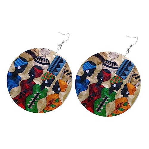 WOFASHPURET Holzohrringe Für Frauen Afrikanische Handgefertigte Ohrringe Boho Stil Schmuck Aus Holz Natürliches Design Für Damen von WOFASHPURET