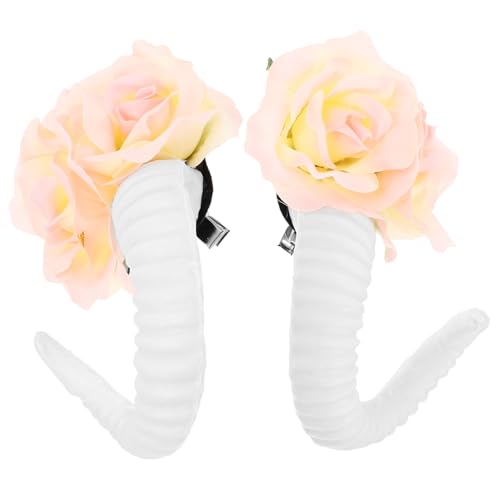 WOFASHPURET Realistische Gothic-haarklammer Aus Schafshorn Modisches Haar-accessoire Für Lolita-cosplay-events von WOFASHPURET