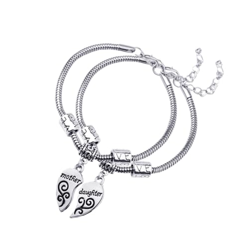 WOFASHPURET 1 Paar Herz Armband für Mutter Allergiefreies Material Muttertag Romantisches für Stilvolles Handgelenkschmuckstück von WOFASHPURET