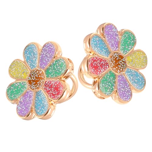 WOFASHPURET 1 Paar Kinder Schuhschnallen Blumen Dekoration Cartoon Design Legierung Bunte Schuhclips für Mädchen Schuhaccessoires von WOFASHPURET