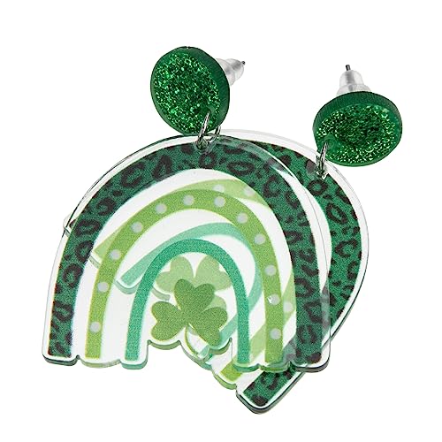 WOFASHPURET 1 Paar Klee Ohrringe Grüne Dangle -ohrringe St Für Kleeblatt Dangle Ohrringe Glücksohrringe Green Acryl WOFASHPURET 1 Paar Klee Ohrringe Grüne Dangle -ohrringe St Für Kleeblatt Dangle Ohrringe Glücksohrringe Green Acryl von WOFASHPURET