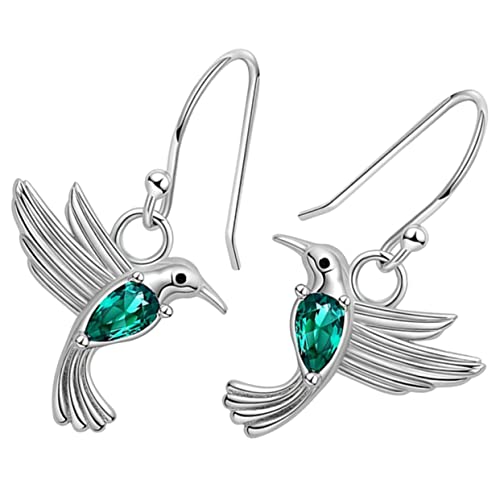 WOFASHPURET 1 Paar Kolibri-Ohrringe tier ohrringe anhänger für ohrringe anhänger ohrringe birthday gift Geschenke Abschlussball Ohrringe Vogel-Ohrringe Zirkon Schmuck Fräulein s925 Silber von WOFASHPURET