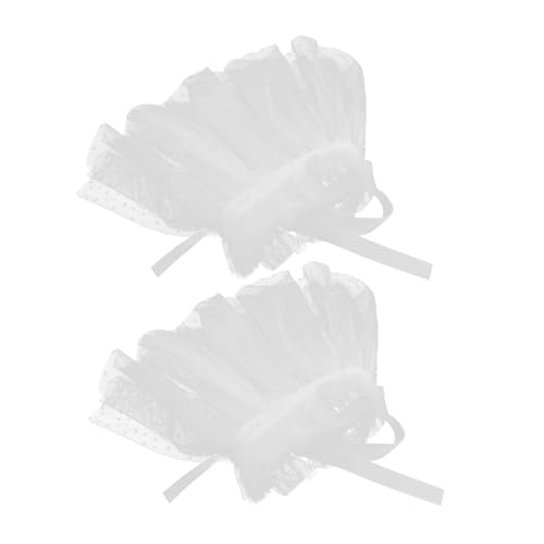 WOFASHPURET 1 Paar Prinzessin Ärmel Gefälschte Ärmel Kurze Party Handgelenk Elegante Mesh Tüll Braut Hand Ärmel von WOFASHPURET