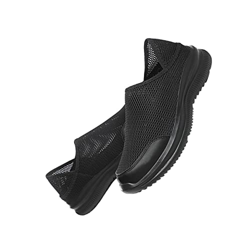WOFASHPURET 1 Paar Mesh Freizeitschuhe Für Herren Turnschuhe Laufschuhe Sportschuhe Laufschuhe Sportschuhe Fahrschuhe Trainingsschuhe Schwarzes Netz von WOFASHPURET
