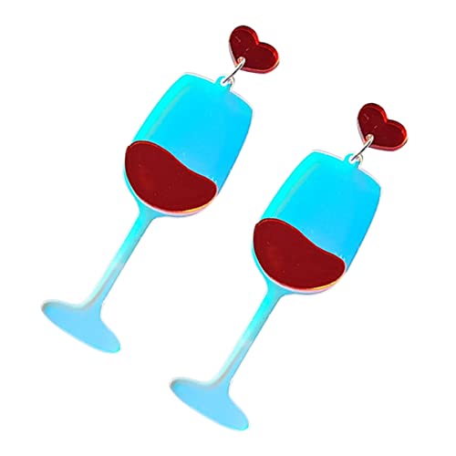 WOFASHPURET 1 Paar Weinglas Dangle Ohrringe Vintage Statement Schmuck für Damen Handgefertigte Retro Ohrhänger für Partys und Alltag Farbverlauf WOFASHPURET 1 Paar Weinglas Dangle Ohrringe Vintage Statement Schmuck für Damen Handgefertigte Retro Ohrhänger für Partys und Alltag Farbverlauf von WOFASHPURET