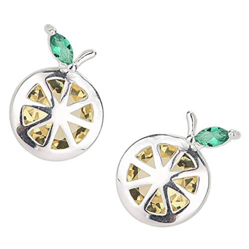 WOFASHPURET 1 Paar Zitrone Ohrstecker kolczyki damskie zitronen ohrringe S Ohrringe Silberohrringe mit Früchten Ohrringe mit Zirkonia dekorative Ohrentropfen schöner Ohrschmuck s925 Silber WOFASHPURET 1 Paar Zitrone Ohrstecker kolczyki damskie zitronen ohrringe S Ohrringe Silberohrringe mit Früchten Ohrringe mit Zirkonia dekorative Ohrentropfen schöner Ohrschmuck s925 Silber von WOFASHPURET