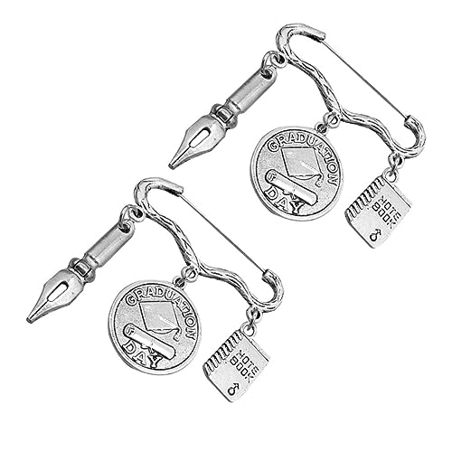 WOFASHPURET 1 Satz Gedenkbrosche Zum Schulabschluss Anhänger Anstecknadel Anstecknadel Anstecknadel Kleiderbrosche Kleiderbrosche Anstecknadel Legierungsbrosche 2 STÜCK von WOFASHPURET