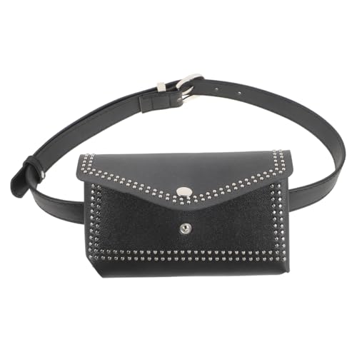 WOFASHPURET Gürteltasche Aus Kunstleder Für Frauen Kleine Hüfttasche Mit Abnehmbarem Gürtel Stylische Punk-gürteltasche Mit Dekorativen Motiven Multifunktionale Reisetasche Für Täglichen von WOFASHPURET
