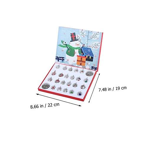 WOFASHPURET 1 Satz Kalender Geschenkbox -Set Weihnachten weihnachtsschmuck Weihnachtsschmuck für Frauen armschlinge hand zubehör Handwerk machen Armband Legierung von WOFASHPURET