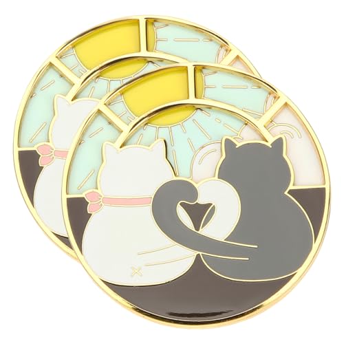 WOFASHPURET 1 Satz Katze Brosche Frauen Brosche Katzenstift Tierbrosche Pin-ästhetik Rucksäcke Stift Tier Brosche Clip Kleidung Brosche Schal Brosche Katzen-brosche-clip Legierung 2 Stück von WOFASHPURET