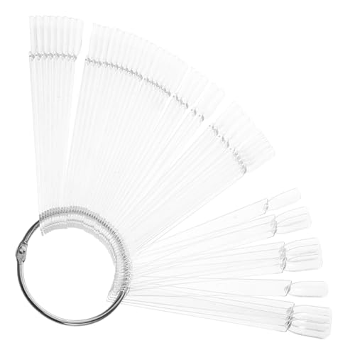 WOFASHPURET 1 Satz Nagelmuster Nagellackprobenstifte Gel-Nagellack-Organizer Nagellackhalter Nagellack Farbkarte Nagelanzeige Nail-Art-Display Nagelhalter-Anzeigetafel Plastik Transparent von WOFASHPURET