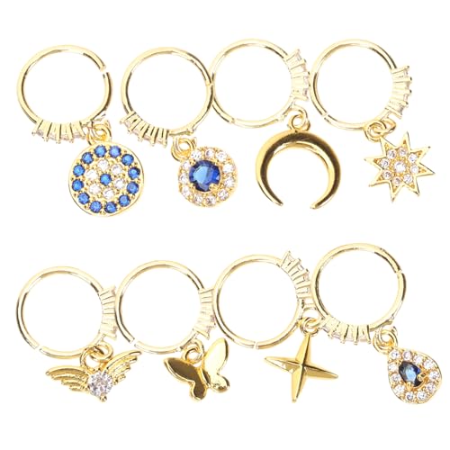 WOFASHPURET 1 Satz Nasenring -nagel -nagel -set Deko Ohrringe Frauen Nasenringe Nasenring Nicht Piercing Damen Schmuck Ohne Piercing Nasenringe Reifen Nasenringreifen Legierung 8 Stück von WOFASHPURET