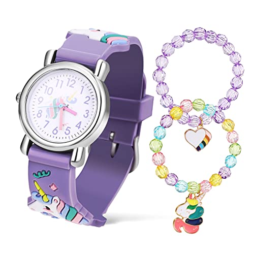 WOFASHPURET 1 Satz Set Einhorn Uhr Cartoon Uhr mit Armbändern Süßes Geburtstag oder für Mädchen mit Bequemen Armbanduhr und Charmanten Designs WOFASHPURET 1 Satz Set Einhorn Uhr Cartoon Uhr mit Armbändern Süßes Geburtstag oder für Mädchen mit Bequemen Armbanduhr und Charmanten Designs von WOFASHPURET