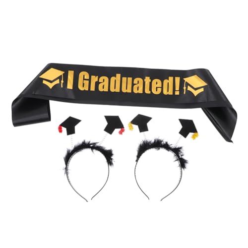 WOFASHPURET 1 Satz Teiliges Doktorhut Stirnband mit Graduated Schulterband Dekoration für Abschlussfeiern für Fotos und Festliche Anlässe Perfektes von WOFASHPURET