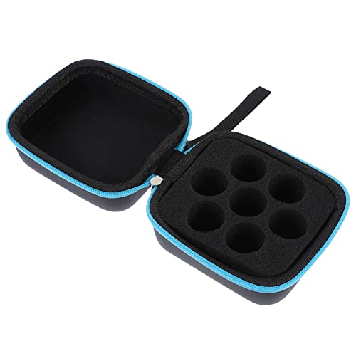 WOFASHPURET 1 Stück Ätherische Öle Aufbewahrungstasche Tragetasche für Flaschen Wasserdichtes Organizer Case aus PU Material für Reisen und Aromatherapie Blau von WOFASHPURET