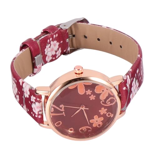 WOFASHPURET 1stück Damen Armbanduhr Mit Kreativen Pflaumenblütenmuster Uhr Für Edelstahlverschluss Stilvolles Und Accessoire von WOFASHPURET