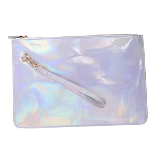 WOFASHPURET 1 Stück Chic PU Envelop Bag Damen Glamouröser Speicherbeutel für Shopping und Freizeit für Strand Party und Schule Modischem Weiß und Angesagtem Design von WOFASHPURET