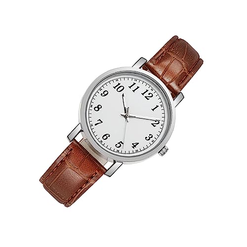 WOFASHPURET 1 Stück Damenuhr Modeuhren für Damen Frauen Uhren Frauen Handgelenk Uhr Mädchen sehen Geschäftsfrauen beobachten Freizeituhr Mädchen Armbanduhr Schüler beobachten Glas Hellbraun von WOFASHPURET