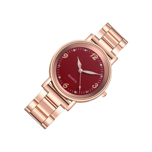 WOFASHPURET 1 Stück Damenuhr damenarmbanduhren sportuhr Armbanduhr für Freizeitkleidung Edelstahlarmbanduhr Leichtgewichtige Uhr Datinguhr ansehen Quarzuhr aus Edelstahl Glas Golden von WOFASHPURET