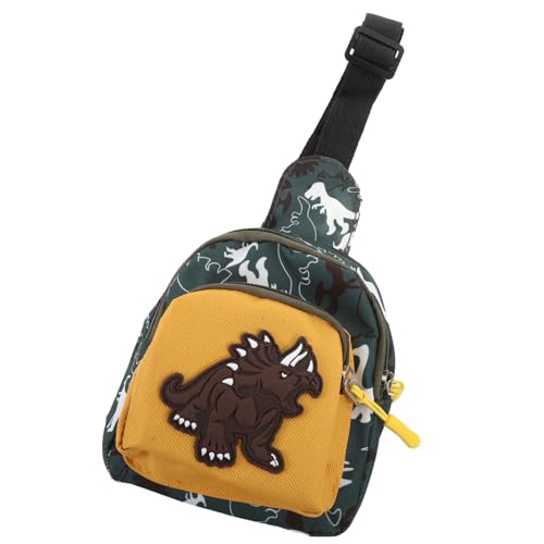 WOFASHPURET Dinosaurier Umhängetasche Für Kinder Sling Tasche Aus Strapazierfähigem Nylon Brusttasche Für Jungen Und Mädchen Für Reisen Outdoor Aktivitäten Mit Reißverschluss von WOFASHPURET
