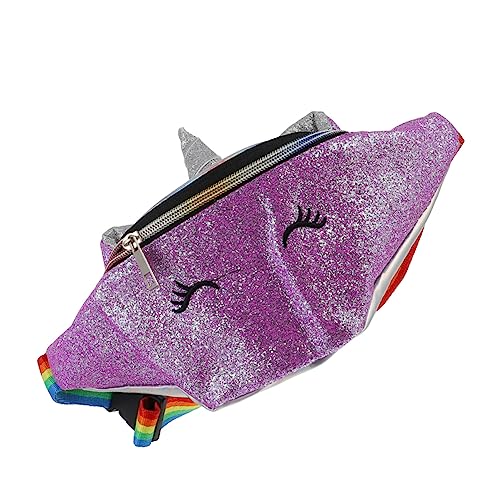 WOFASHPURET 1 Stück Einhorn-gürteltasche Taillenbeutel Hüfttasche Süße Umhängetasche Einhorn Mädchen Tasche Einhorn Tasche Modetasche Für Verbundleder Violett von WOFASHPURET