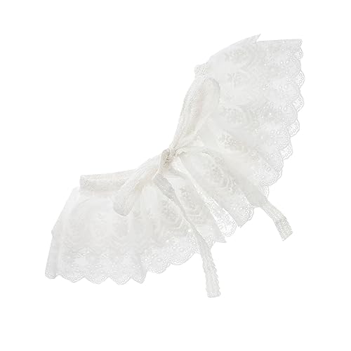 WOFASHPURET 1stück Rüschen Fake-kragen Baumwolle Mit Nostalgischem Stickdesign Vielseitig Kombinierbar Für Für Und Lässige Outfits Klassischem Weiß von WOFASHPURET