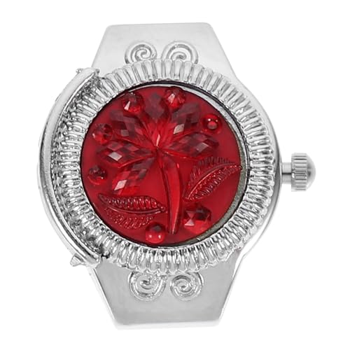 WOFASHPURET Ringuhr Für Damen Schmuckuhr Tragbare Mode Finger Ring Uhr Dekorative Uhr Zinklegierung Uhrzeit Anzeigen von WOFASHPURET