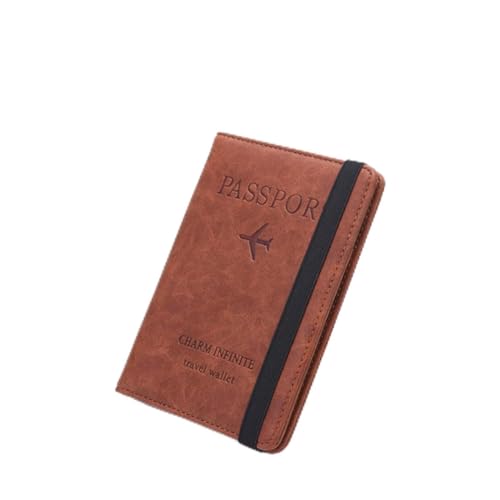 WOFASHPURET 1 Stück Frauenausweise Passhalter Reisepassetui RFID-Geldbörse Reisepass Brieftasche Fall Coffee von WOFASHPURET