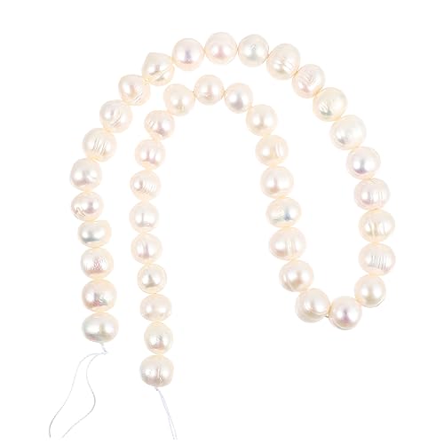 WOFASHPURET 1 Stück Halbfertigperlen Damen Charm Halskette Perlen Süßwasserperlen Anhänger Frauen Rippenperlenkette Perlenhalskette Perlenkette Für Perlenkette Beige Jane von WOFASHPURET