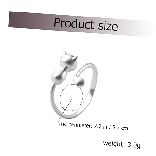 WOFASHPURET 1 Stück Katzenring Metalllegierung Offenes Design Verstellbar Modisches für Frauen Perfektes für Freunde Besondere Anlässe WOFASHPURET 1 Stück Katzenring Metalllegierung Offenes Design Verstellbar Modisches für Frauen Perfektes für Freunde Besondere Anlässe von WOFASHPURET