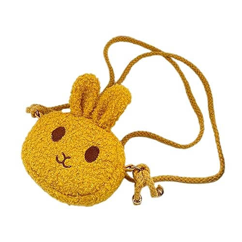 WOFASHPURET 1 Stück Kinderbrieftasche Für Geldbeutel Münze Mini Blau Karikatur Geldbörse Aufbewahrungstasche Für Kleine Tasche Einzelne Umhängetasche Süße Tasche Samt Gelb von WOFASHPURET