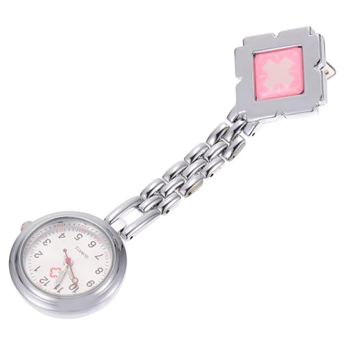 WOFASHPURET 1stück Stylische Clip-Uhr Für Langlebige Brosche Elektronische Taschenuhr Mit Sicherheitsclip Tragbare Fob-Uhr Mit Silberkette Für Pflegepersonal Und Ärzte von WOFASHPURET