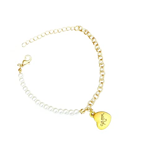 WOFASHPURET 1 Stück Perlenarmband für Muttertag Einzigartiges für Mütter Personalisierbare Kette Hochwertigem Material in Gold von WOFASHPURET