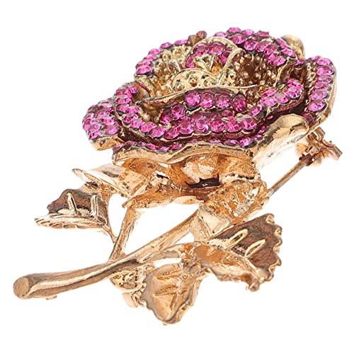 WOFASHPURET 1 Stück Rosenbrosche Rosenblütenstift rosa Anstecknadel Schmuckgeschenk zum Muttertag Mutter Brosche Mütter Brosche Anstecknadel Strassdekoration Modische Broschennadeln für Damen von WOFASHPURET