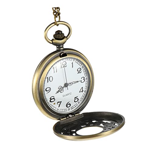 WOFASHPURET 1stück Retro Stil Taschenuhr Mit Kette Quarz-taschenuhr Im Vintage-Design Für Und Als Modisches Accessoire Oder Für Besondere Anlässe von WOFASHPURET
