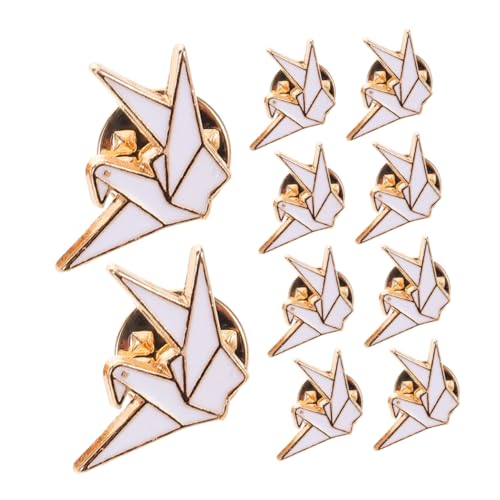 WOFASHPURET 10 Stück Metal Origami Anstecknadeln Niedliche Cartoon Broschen Metall Vielseitige Kleidungspins für Rucksäcke Jacken Taschen Leichte und Sichere Modeaccessoires für Damen von WOFASHPURET
