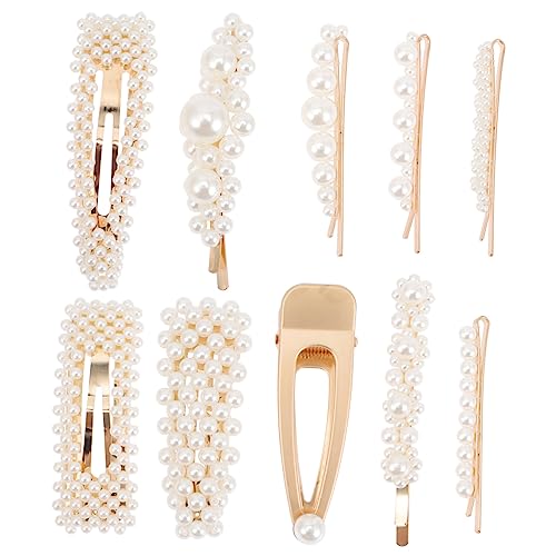 WOFASHPURET 10 Stück Perlen Haarspangen für Damen Teiliges Haarschmuck mit Eleganten Haarklammern für Verschiedene Anlässe für Hochzeiten Partys und Täglichen Gebrauch von WOFASHPURET