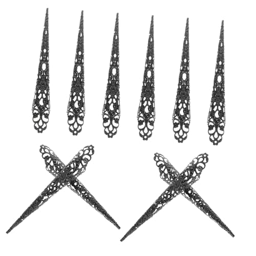 WOFASHPURET 10stücke Halloween Cosplay Finger Krallen Finger Dekorative Nagel Ring Nägel Party Nagel Spitze von WOFASHPURET