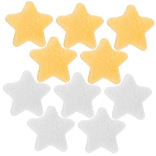 WOFASHPURET 10 Stück Teiliges Plüsch Stern Haarclips für Mädchen Kleine Leichte Haarklammern Weiche Sichere Haaraccessoires für Alltag Party Hochzeit Vielseitige Styling Tools von WOFASHPURET
