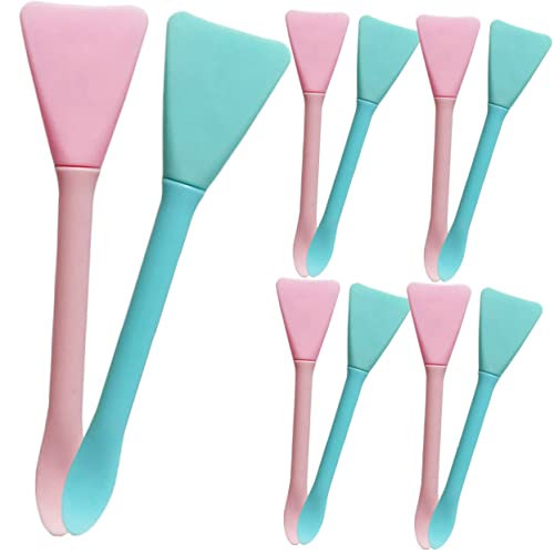 WOFASHPURET 10 Stück Teiliges Silikon Gesichtsmaske Pinsel Dual Use mit Löffel die Anwendung von und Diy Kosmetik Leicht und Tragbar von WOFASHPURET